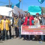 Mahasiswa dan Masyarakat Lakukan Aksi damai di depan Kemenkumham Papua Barat.