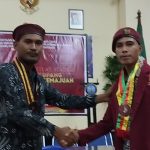 Ket Foto. Nampak foto bersama Dilliyon Christian Yoramber Beton selaku Ketua Presidium PMKRI Cabang Kupang dan Sultan Pengurus Pusat PMKRI usai melakukan pelantikan