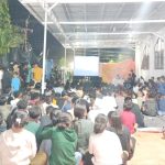 Antusiasme penonton, turnamen Free Fire, Offline di Halaman Geraja Kalvari Puluthie