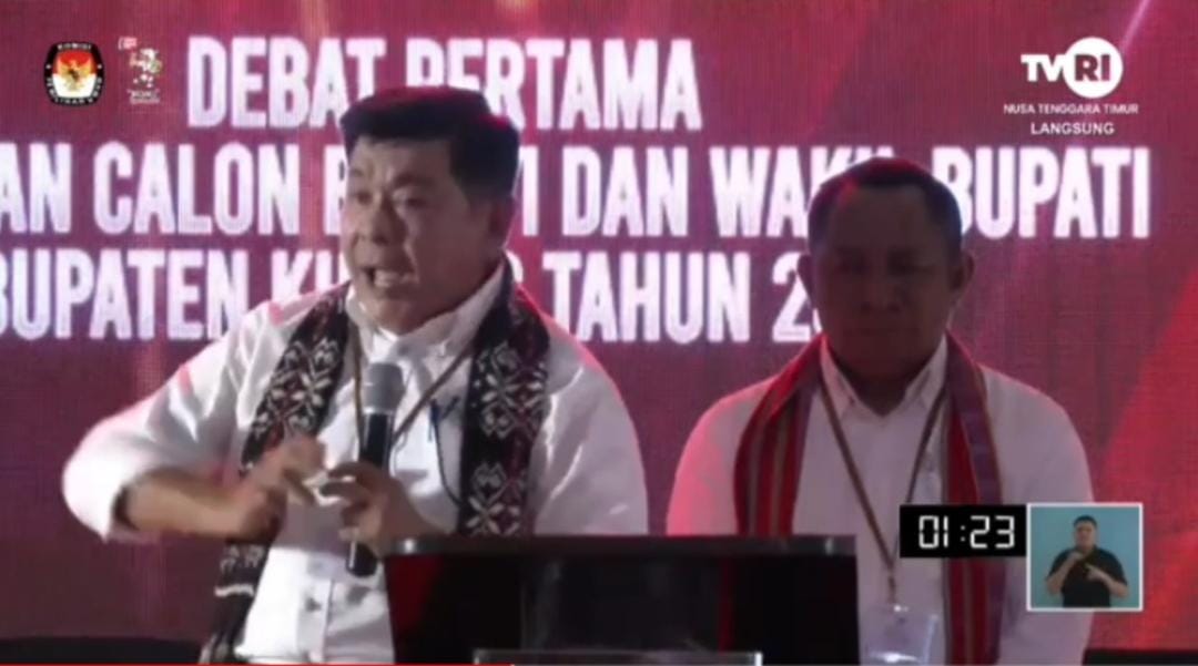 Manafe Sebut Jadi Pemimpin Daerah Jangan Napoe dan Namoe, saat Jawab Pertanyaan Paslon Nomor 1