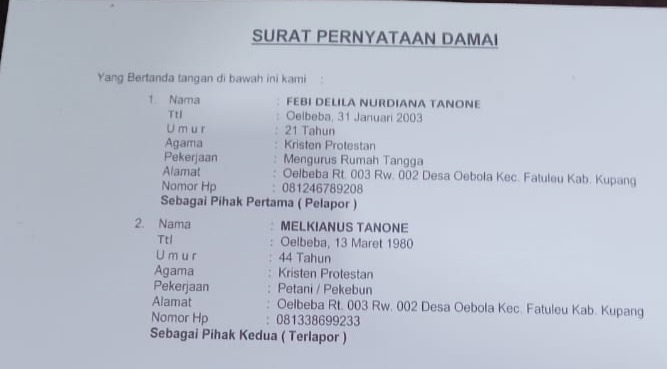 Kepala Desa Oebola, Diduga Berurang Kali Berupaya Memperkosa Warganya, Selalu Dimaafkan