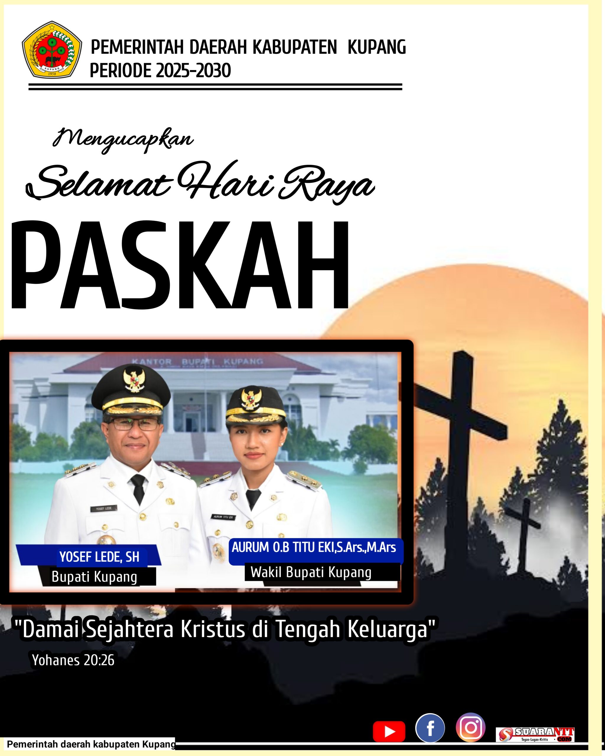 Pemerintah Daerah Kabupaten Kupang Mengucapkan Selamat Hari Raya Paskah
