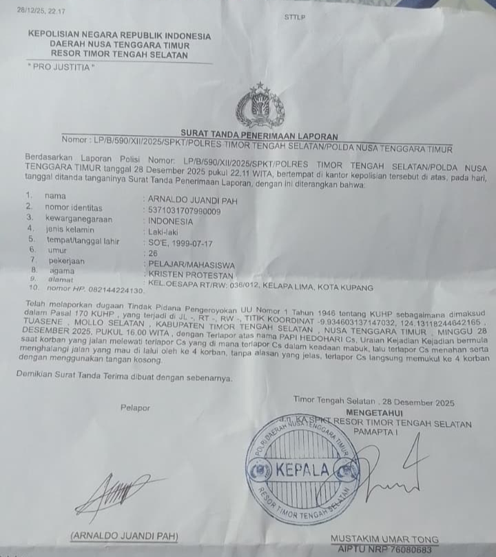 DIDUGA MABUK DAN LAKUKAN PENGEROYOKAN, SEJUMLAH WARGA TUASENE TERANCAM DIPIDANA