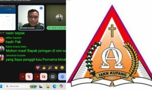 Ket foto. Screenshot Percakapan dalam Zoom Dosen IAKN dan Mahasiswa