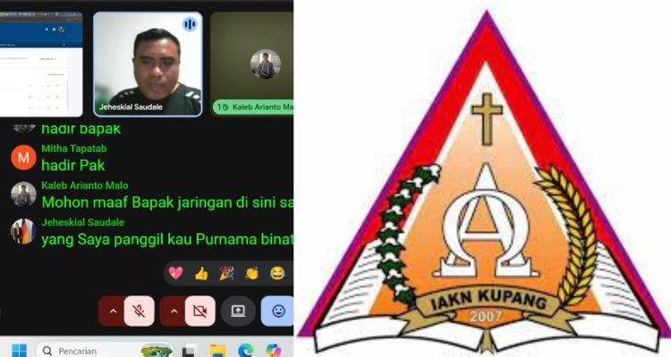Ket foto. Screenshot Percakapan dalam Zoom Dosen IAKN dan Mahasiswa