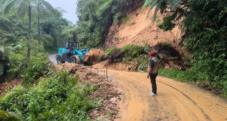 Respon Cepat Dinas PUPR dan BPBD Kabupaten Manggarai Bersihkan Longsor di Jalur Ruteng–Iteng