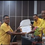 IMG_20260531_134655_354 Ket Foto. Saat Alberto Tatibun mendaftarkan diri sebagai Calon Ketua DPD II Partai Golkar