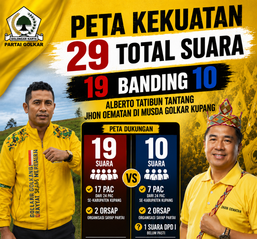 IMG_20260531_150147_168 Peta Kekuatan 19 Banding 10, Alberto Tatibun Tantang Jhon Oematan di Musda Golkar Kupang
