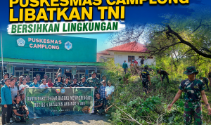 Pasca Dugaan Pencurian, Puskesmas Camplong Libatkan TNI Bersihkan Lingkungan