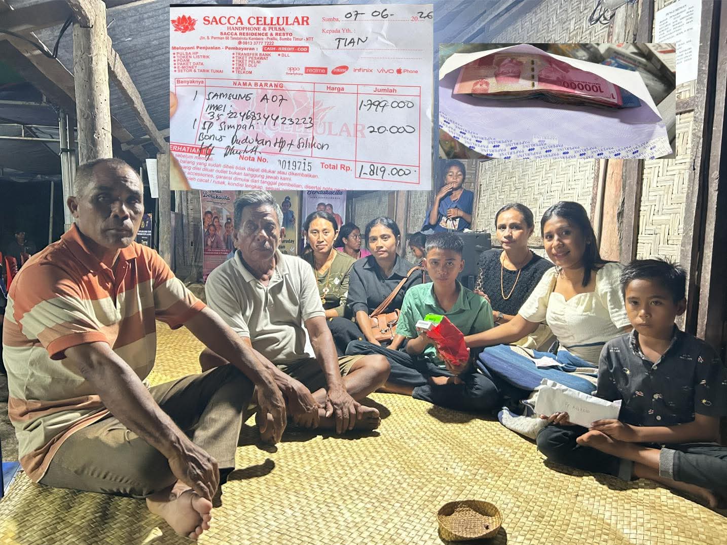 Saat Nia Awang berada du rumah duka