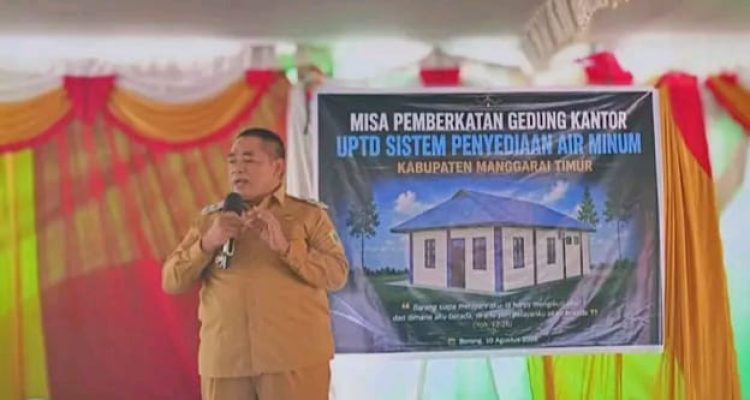 Wakil Bupati Matim Hadir Misa Pemberkatan Kantor UPTD SPAM Manggarai Timur