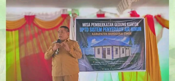 Wakil Bupati Matim Hadir Misa Pemberkatan Kantor UPTD SPAM Manggarai Timur