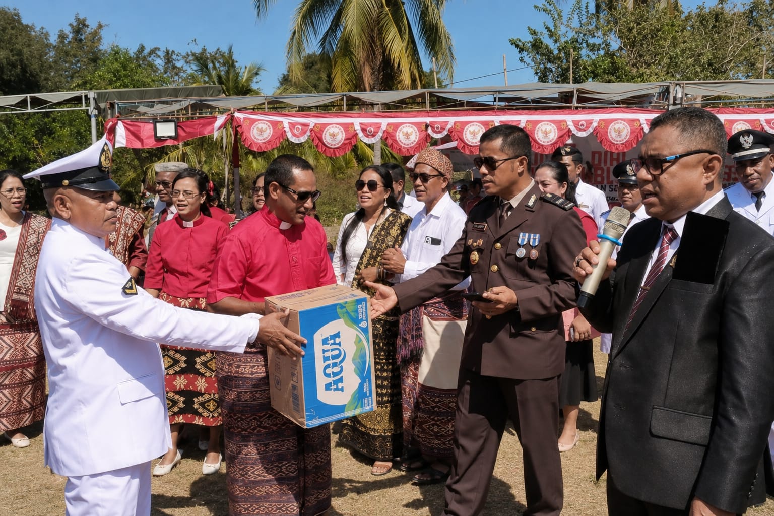 Kapolsek Amarasi Timur Galang Dana Buat Korban Gempa Flores di Sela Perayaan HUT RI ke-81 Amarasi Timur