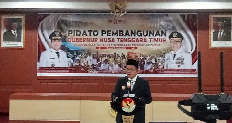 Dok Istimewa. Gubernur NTT membacakan pidato pembangunan, 15/08/2026 Dok Istimewa. Gubernur NTT membacakan pidato pembangunan, 15/08/2026