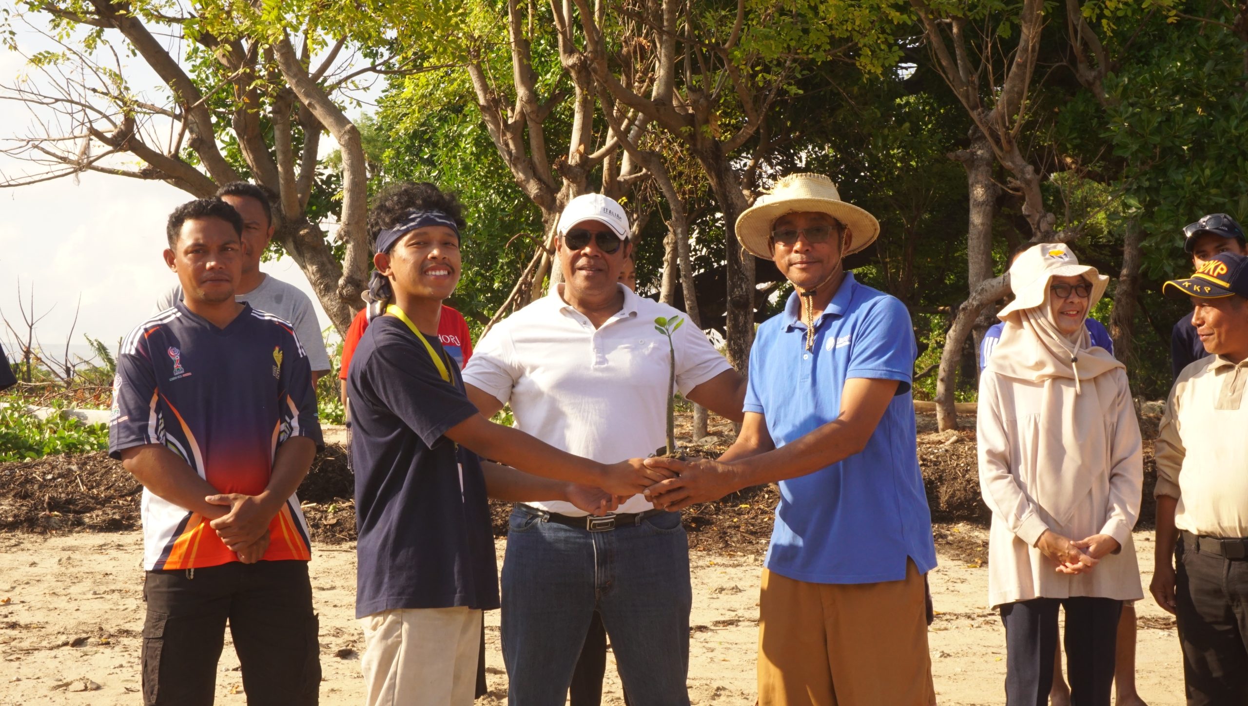Penanaman 100 Bibit Mangrove di Pantai Kapihak, KKN-PPM UGM Dukung Kelestarian