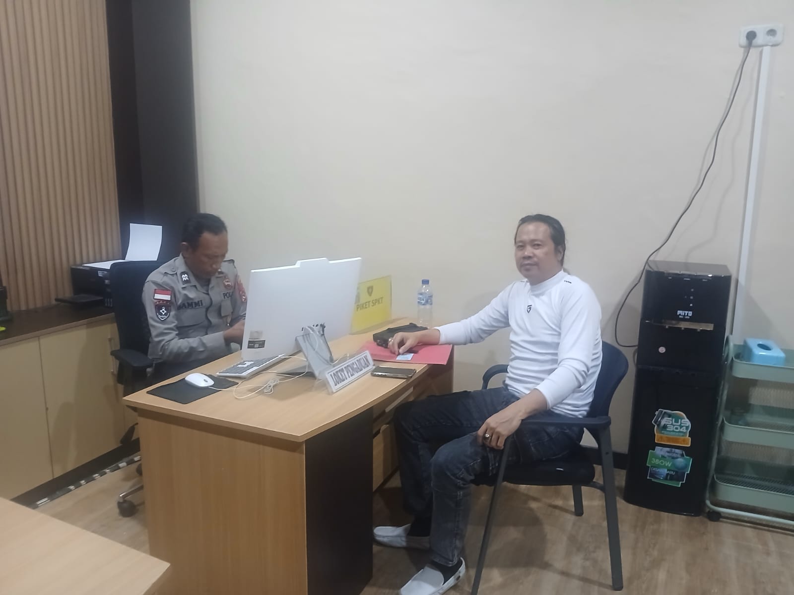 Dok. Korban Yohanes Yap saat membuat laporan polisi di Mapolres Kupang