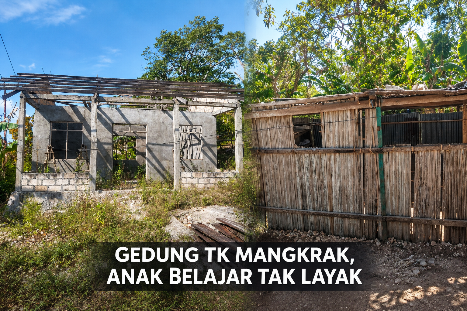 Gedung TK Nekmese Mangkrak, Anggaran Rp300 Juta Dipertanyakan: Di Mana Pengawasan Pemkab TTS?